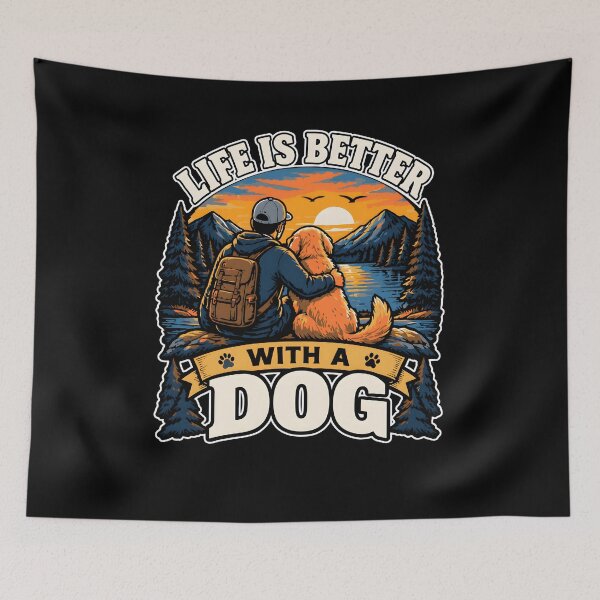 Item preview, Life Is Better With A Dog Hiking Adventure designed and sold by KatieThomShop.