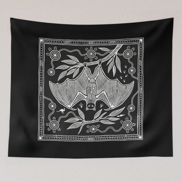 Item preview, Black Flying Fox: Aboriginal Style X-Ray Art Print designed and sold by FreiherrPK.