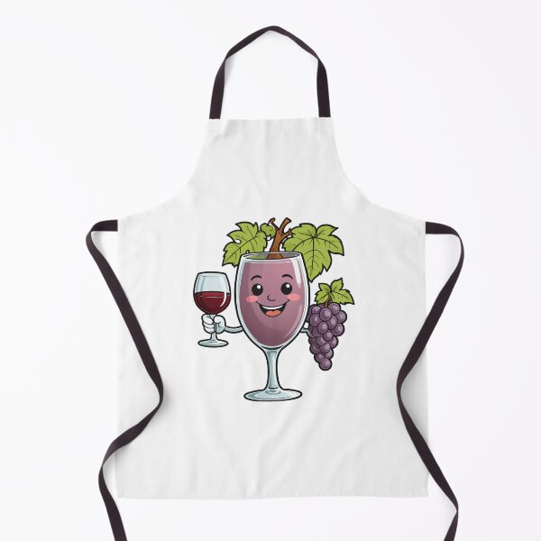 Item preview, Cute Wine Glass Character with Grapes Dynamic Action Pose – Wine lover gift designed and sold by michallechowicz.