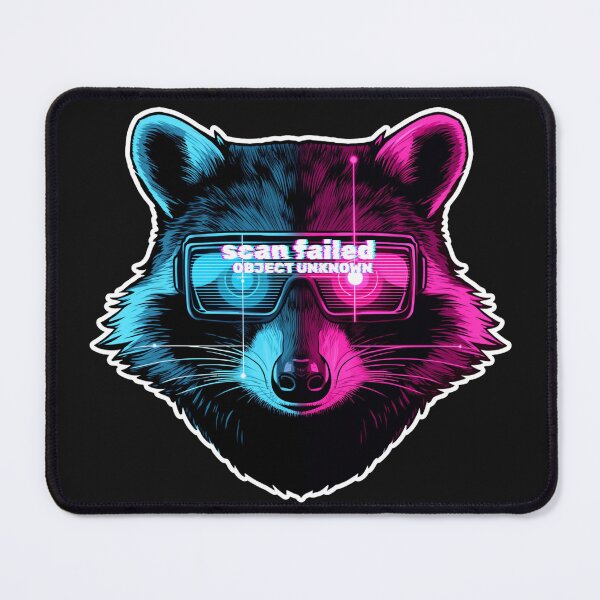 Item preview, Adversarial Glitch Raccoon Cyberpunk System Bypassed Error Sticker designed and sold by The Silly Grumpy Society.