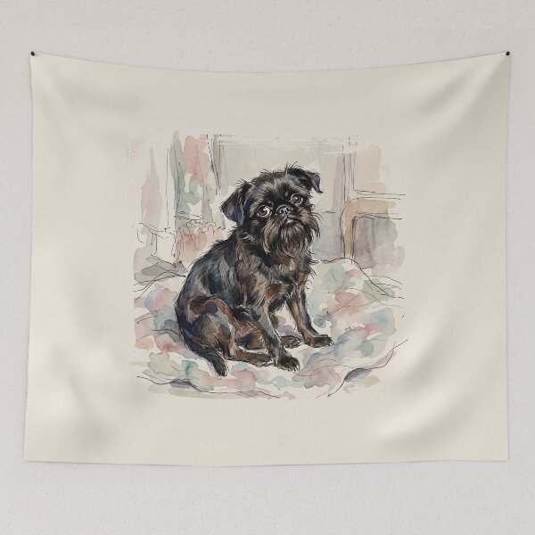 Item preview, The Montparnasse Melancholic: Pascin Style Griffon Belge Print designed and sold by FreiherrPK.