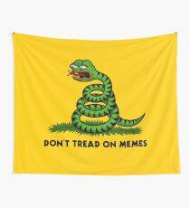 Treten Sie nicht auf Meme-Triggered Pepe- Wandbehang