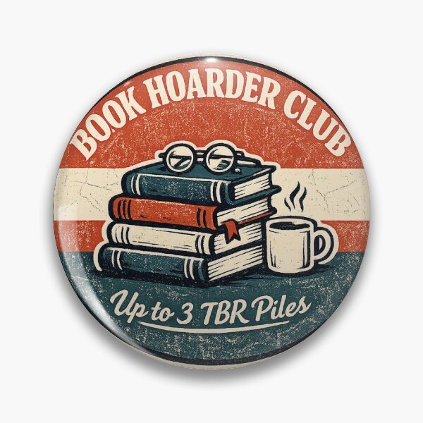 Item preview, Book Hoarder Club Funny TBR Pile Book Lover Retro Sticker designed and sold by WearTheVibe Store.