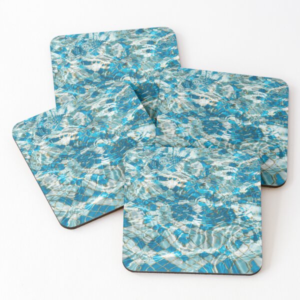 Item preview, Sunny Turquoise Azure Aqua Ripples over Mosaic Tiles designed and sold by Georgia Mizuleva.