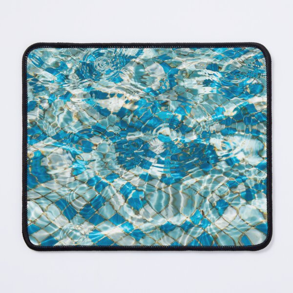 Item preview, Sunny Turquoise Azure Aqua Ripples over Mosaic Tiles designed and sold by Georgia Mizuleva.