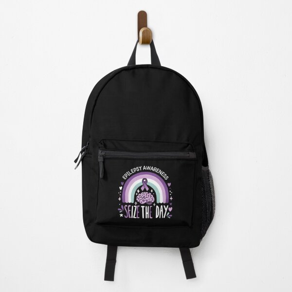 Item preview, Epilepsy Awareness Seize The Day Rainbow Purple Ribbon designed and sold by IttieBitties.