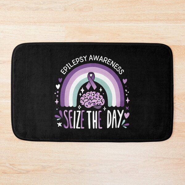 Item preview, Epilepsy Awareness Seize The Day Rainbow Purple Ribbon designed and sold by IttieBitties.