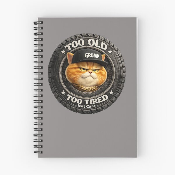 Item preview, Grumpy Cat Too Old Too Tired Funny Vintage Tire Emblem designed and sold by Grump and Co.