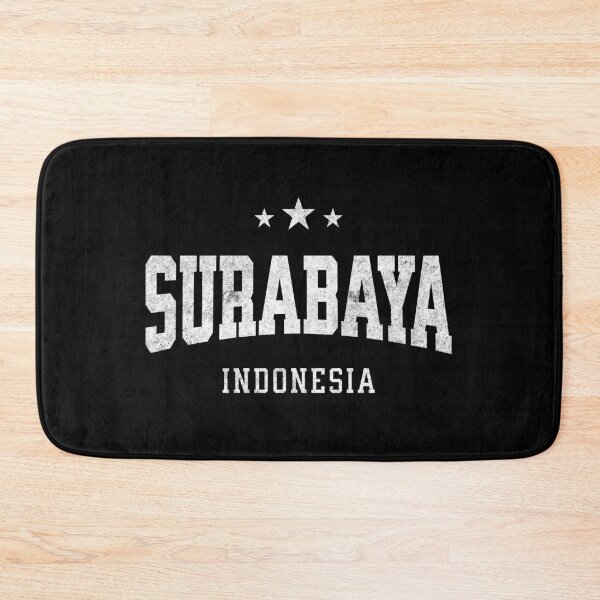Item preview, Surabaya Indonesia Vintage Varsity Distressed Retro College Travel Design designed and sold by NiceTeeClub.