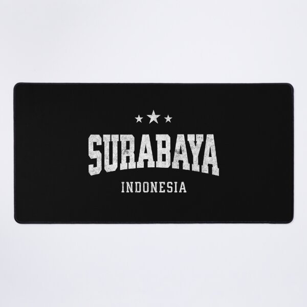 Item preview, Surabaya Indonesia Vintage Varsity Distressed Retro College Travel Design designed and sold by NiceTeeClub.