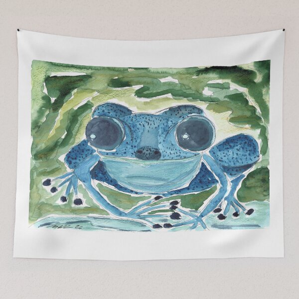 Item preview, Giant Blue Poison Dart Frog  designed and sold by Anke‘s Bazaar.