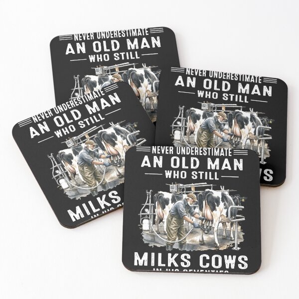 Item preview, Never Underestimate An Old Man Who Still Milks Cows In His Seventies designed and sold by KatieThomShop.
