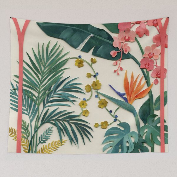 Item preview,  Botanical Conservatory Collage – Matisse Inspired Tropical Cut Paper Garden Wall Art designed and sold by Tamas Das.