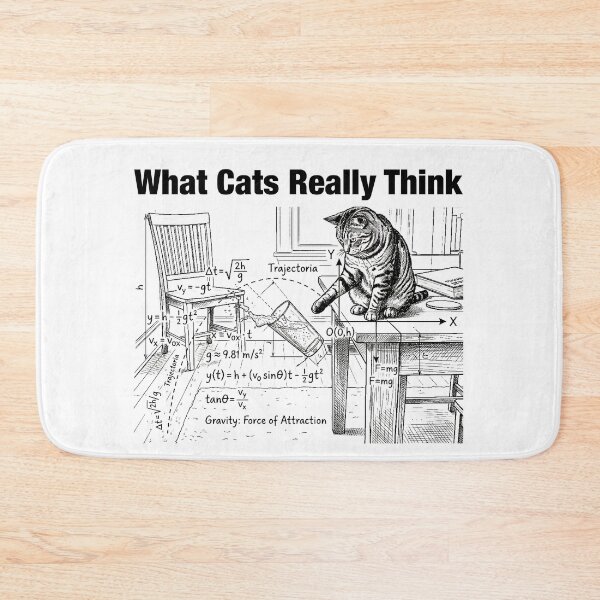 Item preview, What Cats Really Think Funny Cat Physics Scientist Humor designed and sold by LounisArt.