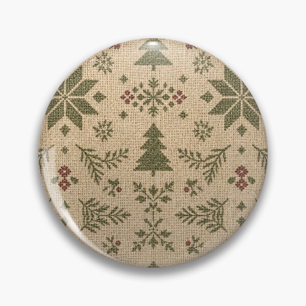 Item preview, Scandinavian Christmas Burlap Pattern designed and sold by frumixart.