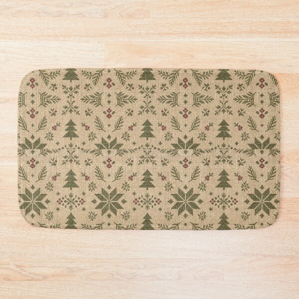 Item preview, Scandinavian Christmas Burlap Pattern designed and sold by frumixart.