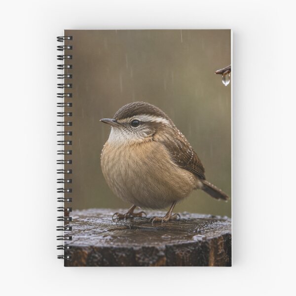 Item preview, Little Wren in Gentle Rain Photography Print designed and sold by BLUESKY11a.