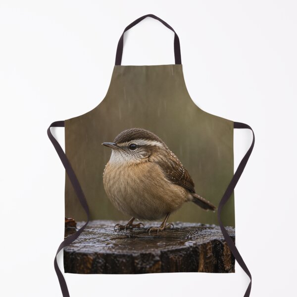 Item preview, Little Wren in Gentle Rain Photography Print designed and sold by BLUESKY11a.