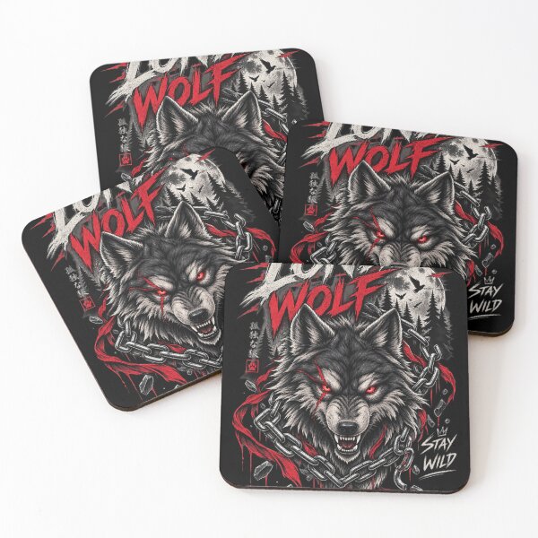 Item preview, Lone Wolf – Stay Wild Anime Streetwear T-Shirt designed and sold by Bekado.