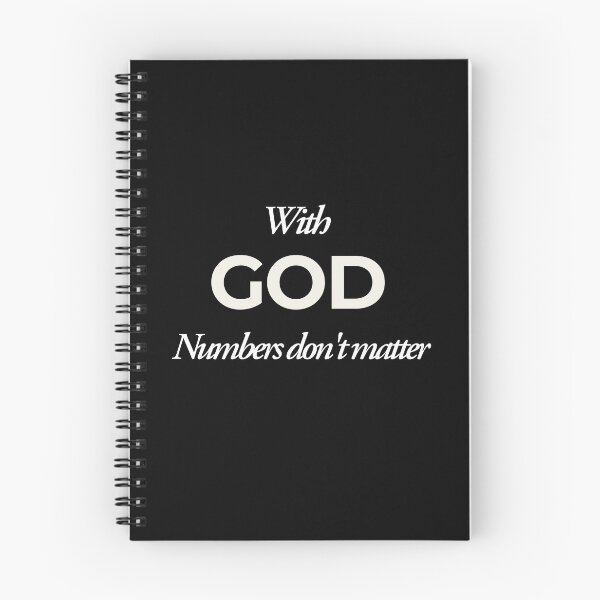 Item preview, With GOD Numbers Don't Matter Christian Faith Quote designed and sold by QuietRootStudio.
