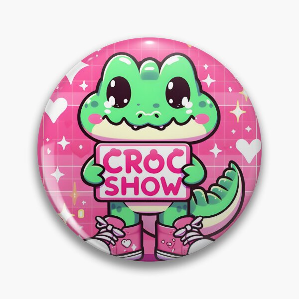 Item preview, Kawaii Pink Croc With Show Sign Art | Best Gift designed and sold by ColourofAcedia.