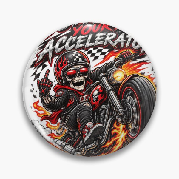 Item preview, Control Your Accelerator Skeleton Biker Flames Motorcycle designed and sold by WearTheVibe Store.