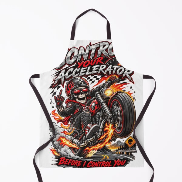Item preview, Control Your Accelerator Skeleton Biker Flames Motorcycle designed and sold by WearTheVibe Store.