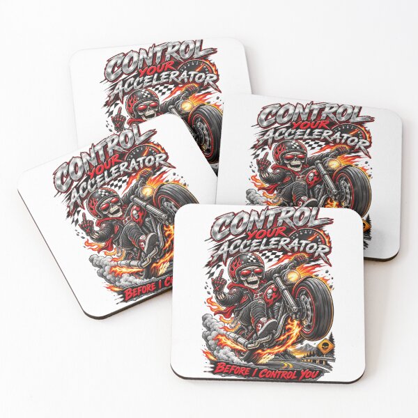 Item preview, Control Your Accelerator Skeleton Biker Flames Motorcycle designed and sold by WearTheVibe Store.