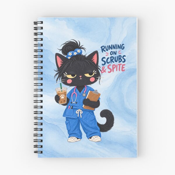 Item preview, Funny Nurse Cat Running On Scrubs And Spite designed and sold by SayMaria.