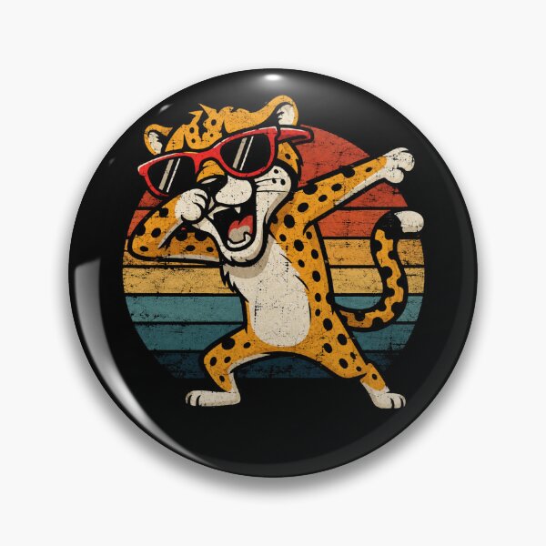 Item preview, Retro Cool Cheetah Dabbing Vintage Sunset Sunglasses designed and sold by Moizento.