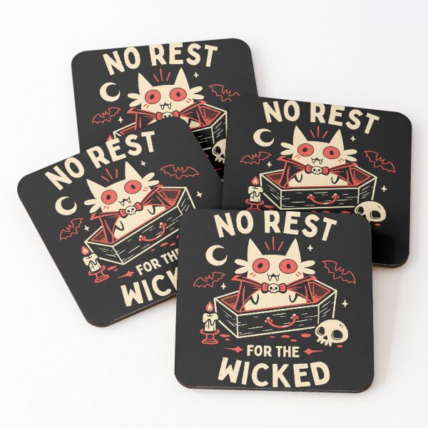 Item preview, No Rest For The Wicked Skeleton Cat designed and sold by KatieThomShop.