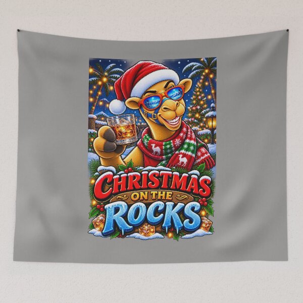 Item preview, Funny Christmas on the Rocks – Funny Camel T-Shirt – Humorous Camel Design – Quirky Camel Lover Gift – Quirky Camel Lover Gift - Cool Winter Christmas Animal Graphic Camel T-Shirt designed and sold by Camel & Quirk.