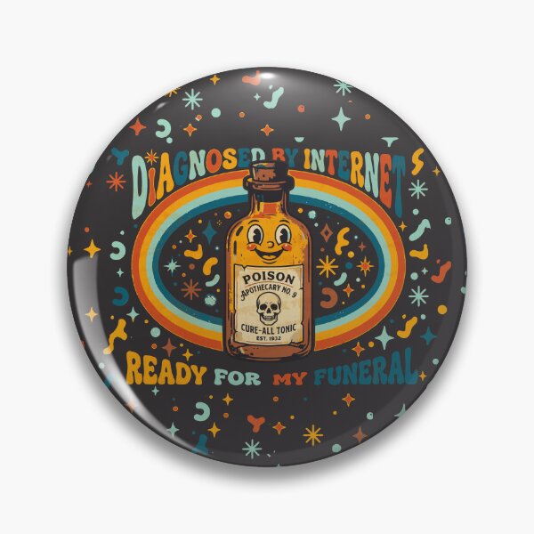 Item preview, Retro Poison Bottle with Groovy Rainbow - Dark Colors Edition designed and sold by Shyla Marsare.