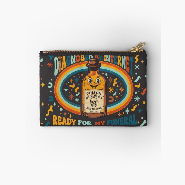 Item preview, Retro Poison Bottle with Groovy Rainbow - Dark Colors Edition designed and sold by Shyla Marsare.