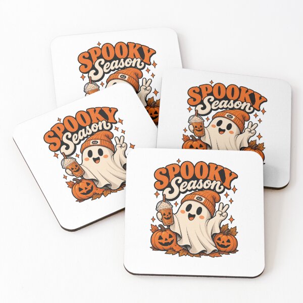 Item preview, Spooky Season Ghost Pumpkin Coffee Halloween Retro T-Shirt designed and sold by kimo55.