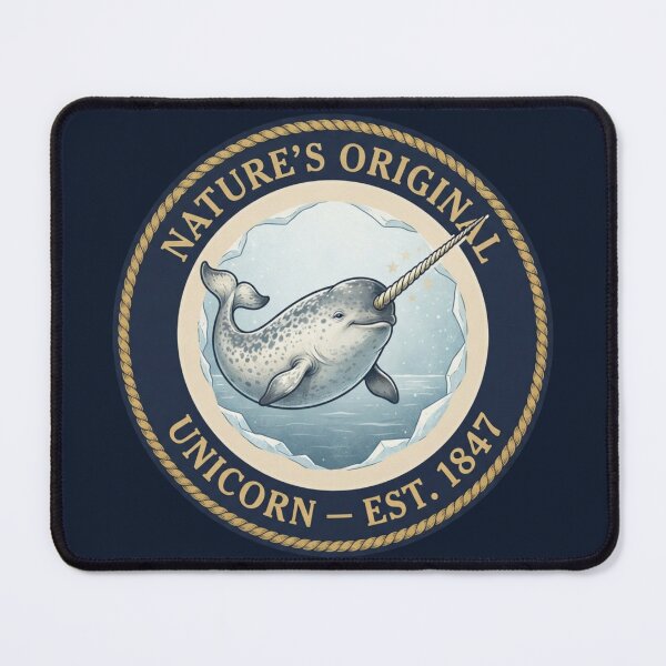 Item preview, Nature's Original Unicorn Narwhal Club Humor Badge designed and sold by CalmCapy Co.
