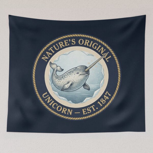 Item preview, Nature's Original Unicorn Narwhal Club Humor Badge designed and sold by CalmCapy Co.