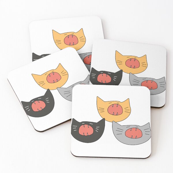 Item preview, Funny Screaming Cats Chorus Cartoon Pattern designed and sold by ZorianArt.