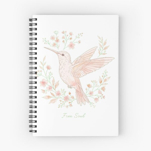 Item preview, Free Soul Hummingbird - Minimalist Boho Floral Watercolor Bird Art designed and sold by TurboBoostGarage.