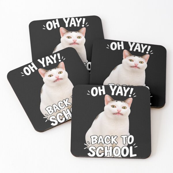 Item preview, Oh Yay Back To School Funny Cat Sitting School Humor designed and sold by KatieThomShop.