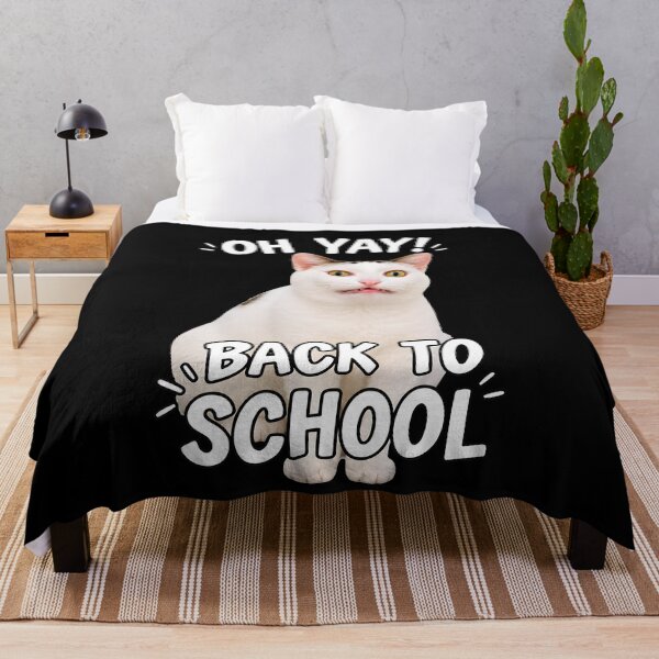 Item preview, Oh Yay Back To School Funny Cat Sitting School Humor designed and sold by KatieThomShop.