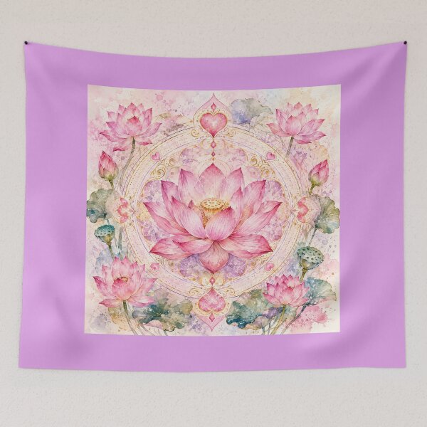Item preview, Sacred Lotus Heart Mandala designed and sold by Kaistudio1111.