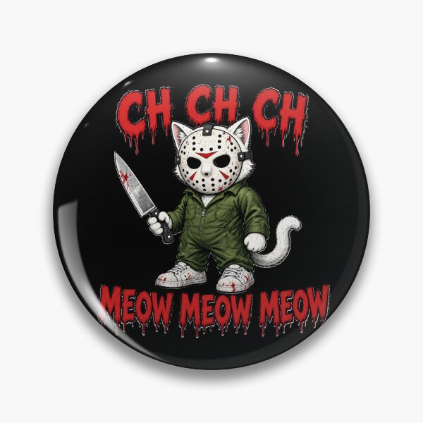 Item preview, Cute Hockey Mask Cat Slasher Parody Art designed and sold by TshirtsOnline-.