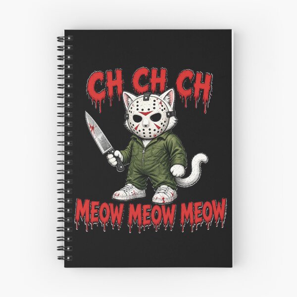 Item preview, Cute Hockey Mask Cat Slasher Parody Art designed and sold by TshirtsOnline-.