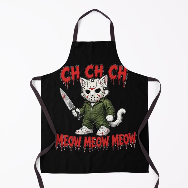 Item preview, Cute Hockey Mask Cat Slasher Parody Art designed and sold by TshirtsOnline-.