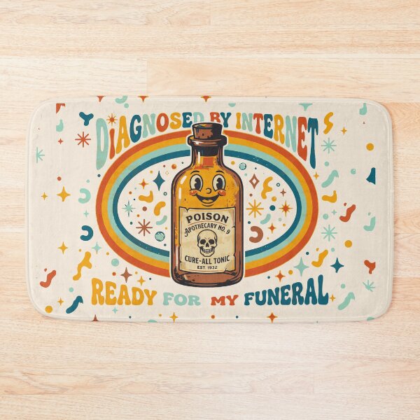 Item preview, Retro Poison Bottle with Groovy Rainbow - Light Colors Edition designed and sold by Shyla Marsare.