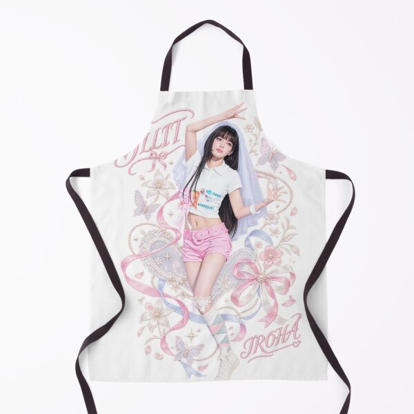 Aperçu de l'œuvre Visuel de scène girly d'Iroha ILLIT | Esthétique dentelle à nœud rose créée et vendue par Valereekmerch.