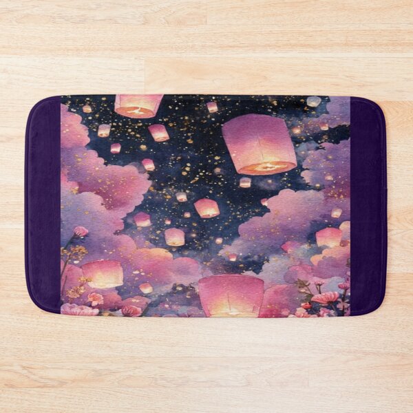 Item preview, Pink Sky Lanterns Dreamy Night Artwork  designed and sold by NivyasArtistry.