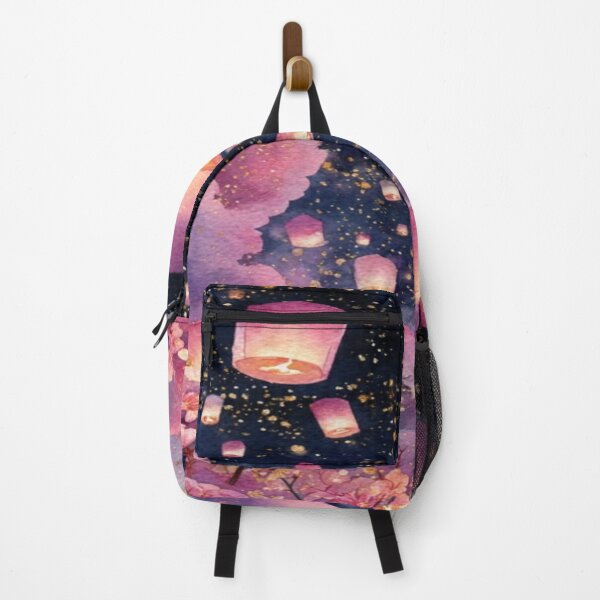 Item preview, Pink Sky Lanterns Dreamy Night Artwork designed and sold by NivyasArtistry.