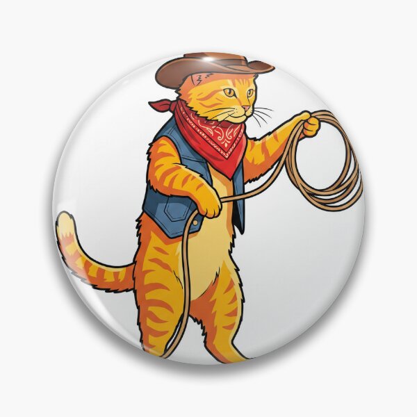 Item preview, Orange Tabby Cat Cowboy - Wild West Lariat Kitten Art designed and sold by Ghostlycats2026.